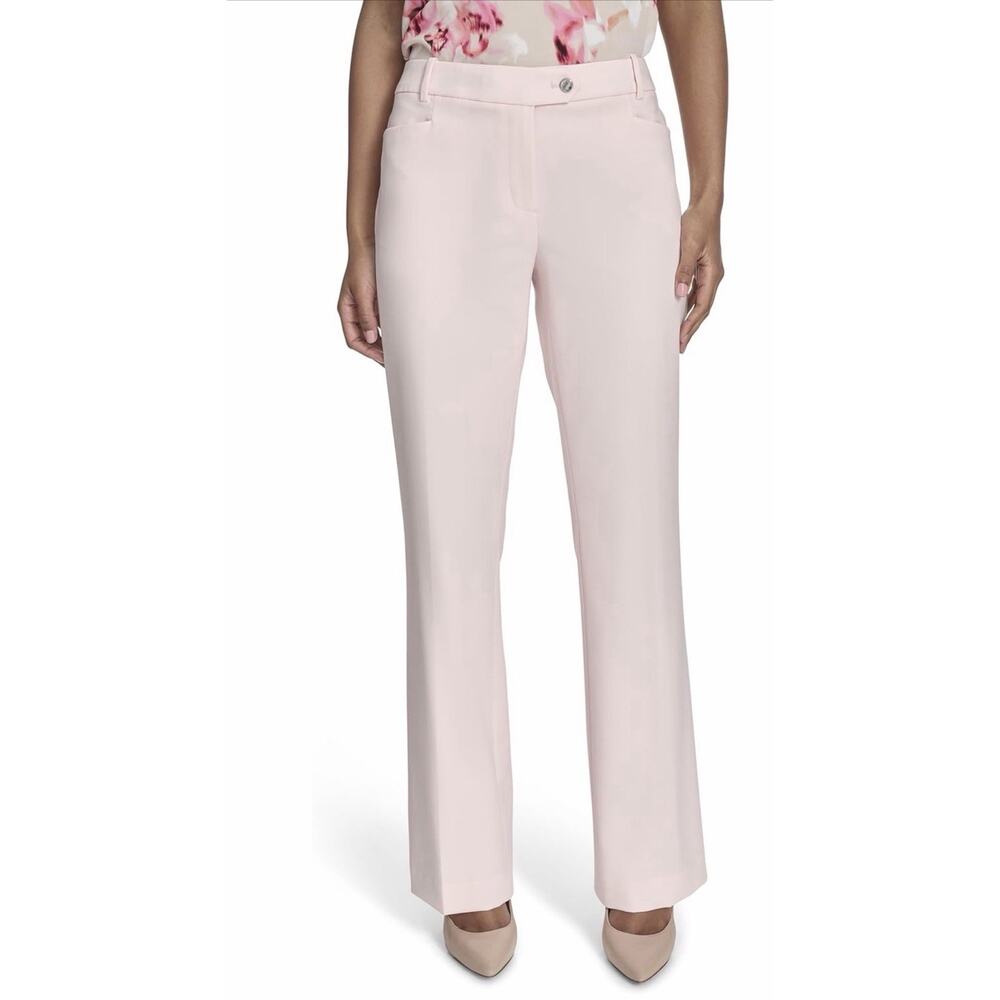 Women's Light Pink Straight-Leg Dress Pants